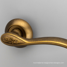 Eastern Europe complete modern luxury knurled brass door handle